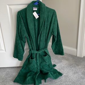 Bathrobe woman’s green terrycloth
